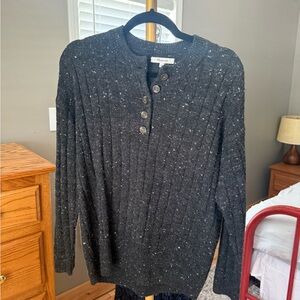 Madewell Dark Gray Speckled Cardigan